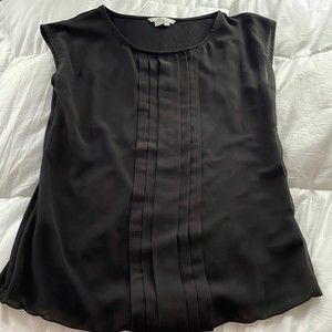 Boden Women’s Black Cap-Sleeve Blouse